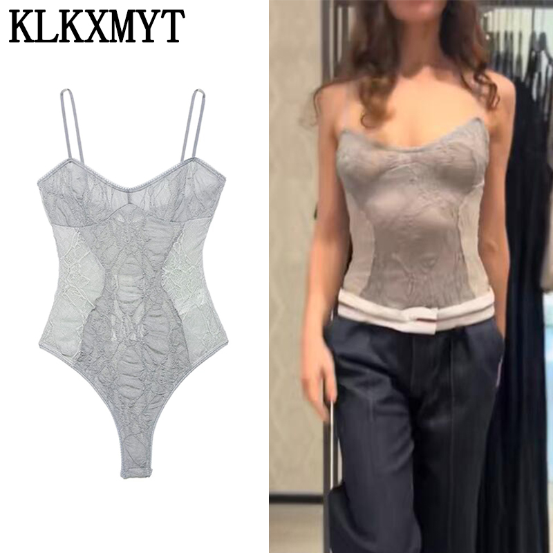 Lace Trim Cami - KLKXMYT Women Lace Patchwork Bodysuit Thin