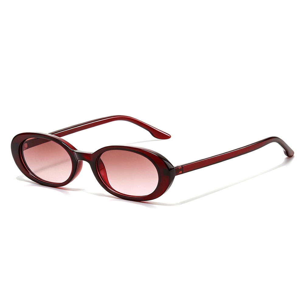 Women Fashion Photoshoot - Oval Small Frame Candy Color Sunglasses