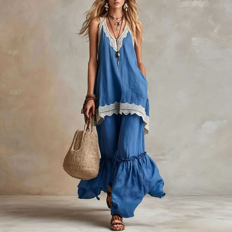 Women Lace Trim 2 Piece Matchi - Lace Trim Cami review and price