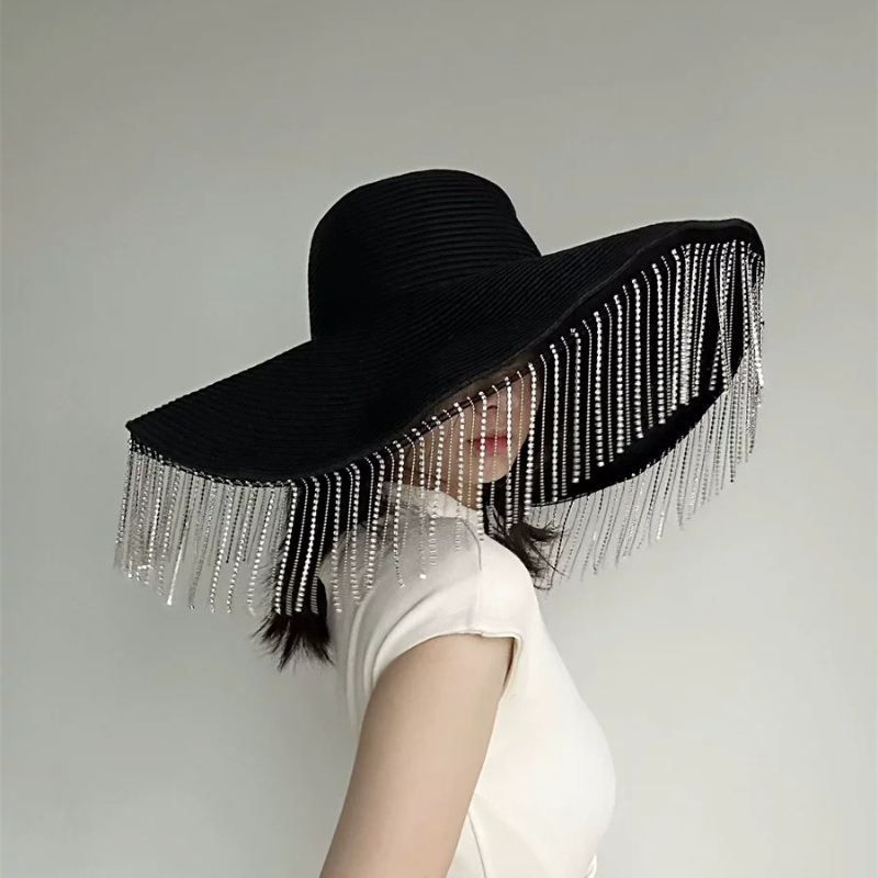 Rhinestone Tassel Oversized Br - Women Fashion Photoshoot review and price