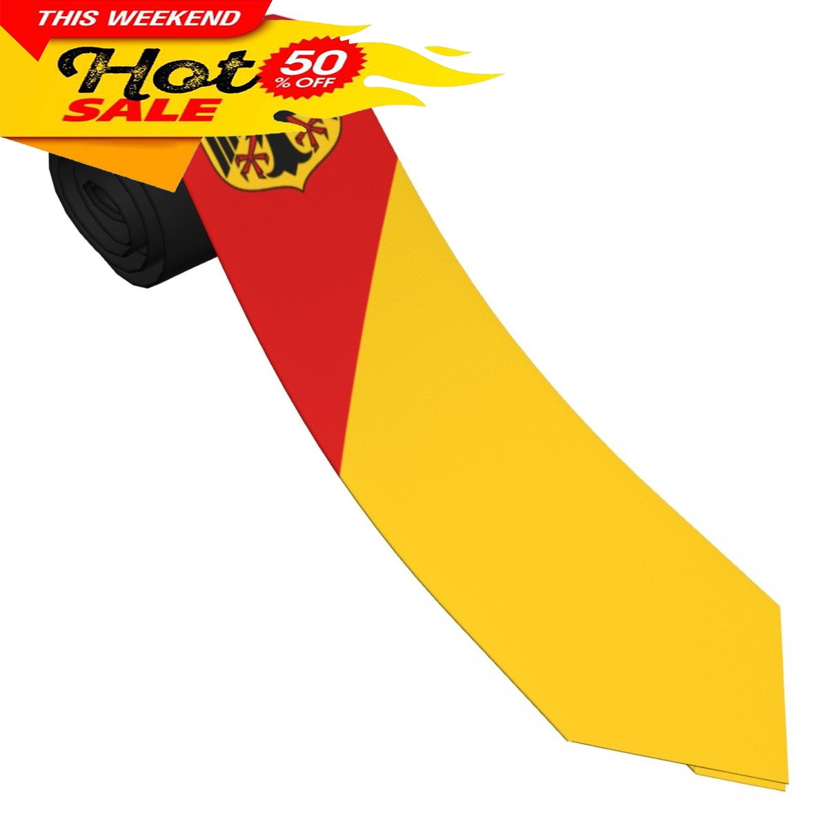 Germany Flag Tie Emblem Neckti - Women Fashion Necktie review and price