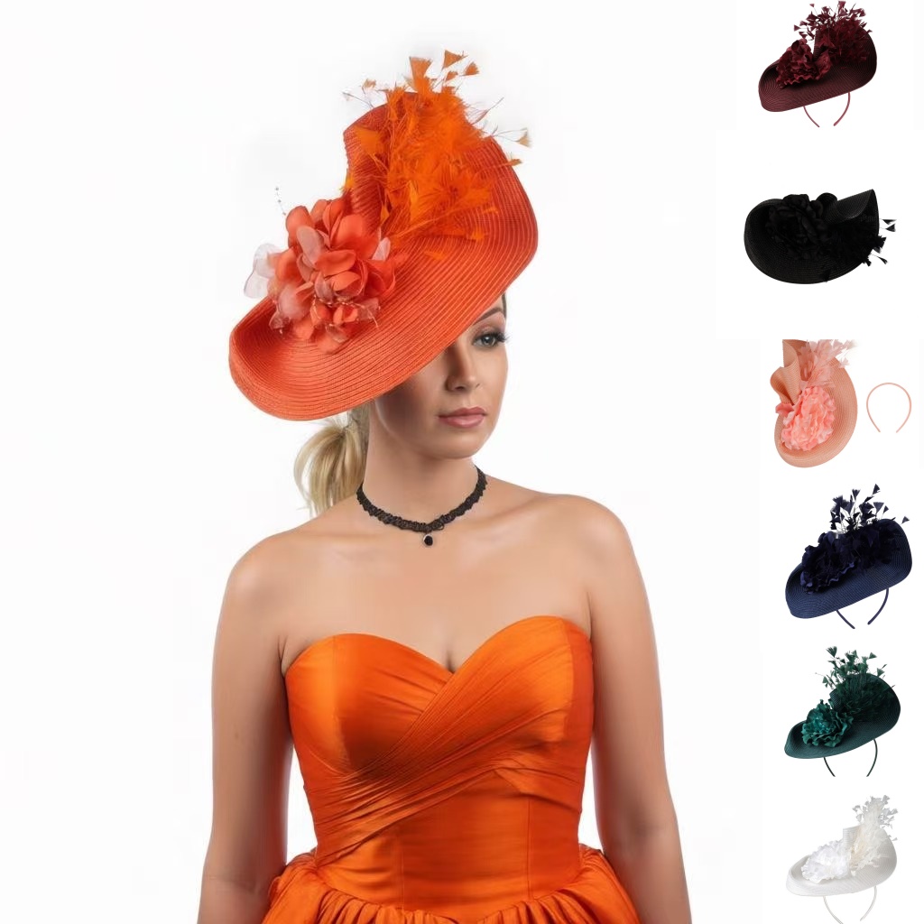 2026Exaggerated Straw Feather  - Women'S Fashion Kentucky Derby review and price