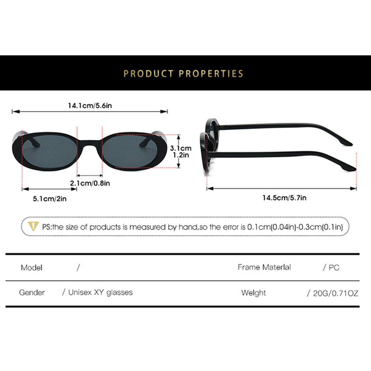 Oval Small Frame Candy Color S - Women Fashion Photoshoot review and price
