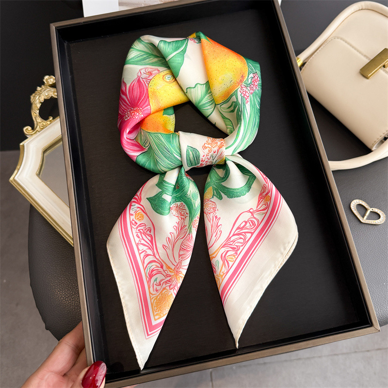2026 New Fruit Print Silk Squa - Women Fashion Necktie review and price
